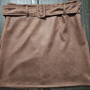 june & hudson suede skirt